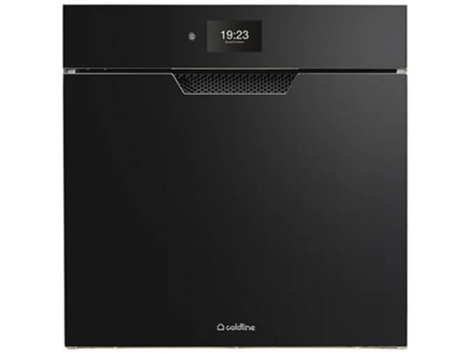 Abbattitore Life W60 colore Nero Elegance frontale con display per orario.