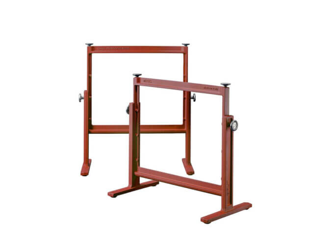 Brut due Cavalletti Rossi per Tavolo / Two Red Brut Table Trestles