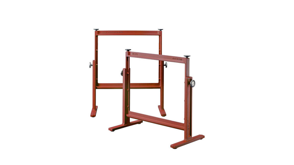 Brut due Cavalletti Rossi per Tavolo / Two Red Brut Table Trestles