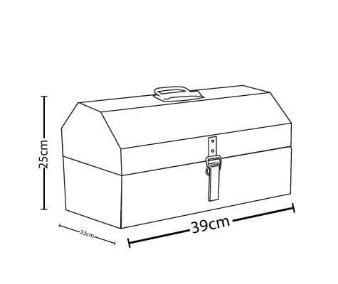 Disegni tecnici di GT Toolbox cassetta degli attrezzi con annotazioni dimensionali in centimetri.
