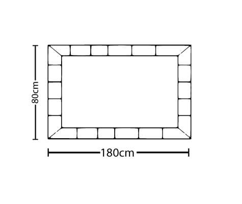 Scheda tecnica di Panorama Specchio con altezza 80centimetri e larghezza 180 centimetri.
