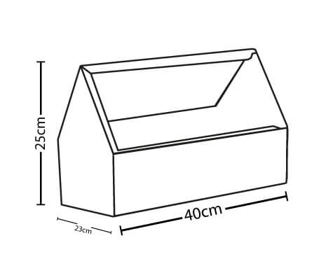 Disegni tecnici di Petrolhead Toolbox cassetta degli attrezzi con annotazioni dimensionali in centimetri.